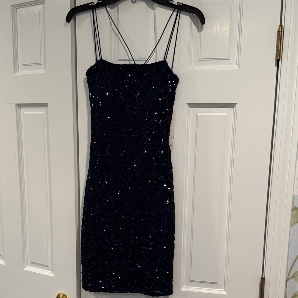 Emerald Sundae Midnight Blue Sequin Skirt